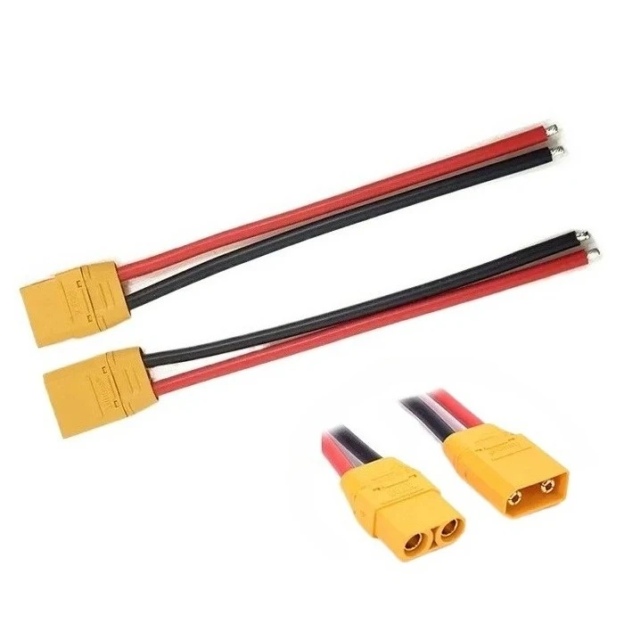 2 stuks XT90 Vrouwelijke Mannelijke Connector Kabel met 100mm 12AWG Siliconen Draad ESC Oplader voor Rc Lipo Batterij Rc Drone Auto Boot FPV