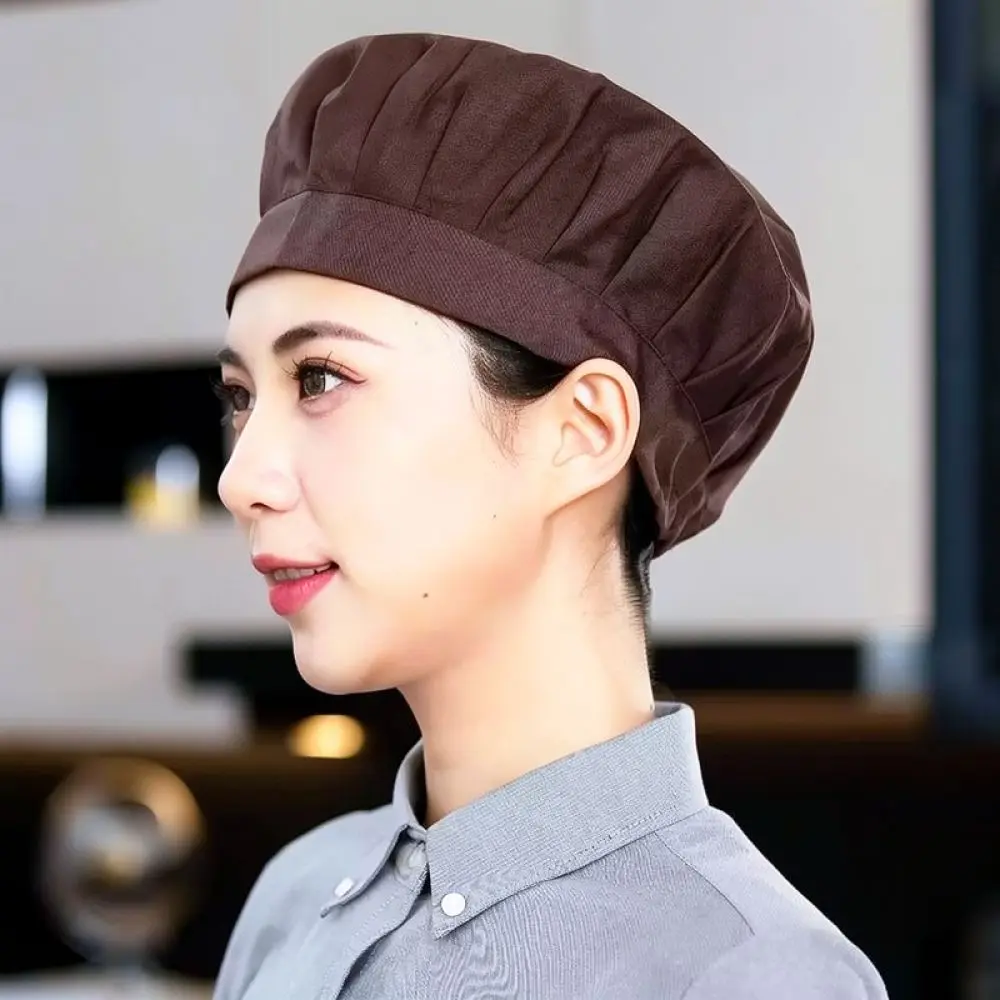 Adjustable Cotton Chef Hat Mushroom Style Breathable Cooking Cap For Hotel Restaurant Catering Bakery Kitchen Uniform Accessory