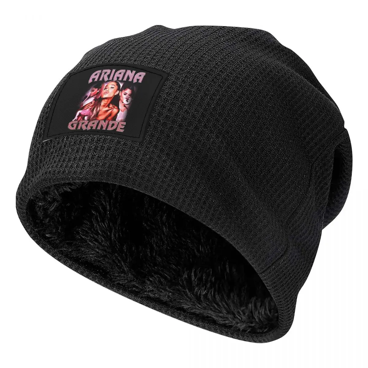 Ariana Grande Singer Yes And Merch Songs Beanies Caps Fleece-Lined Bonnet Hat Warm Fashion Autumn Winter Outdoor Skullies Hats