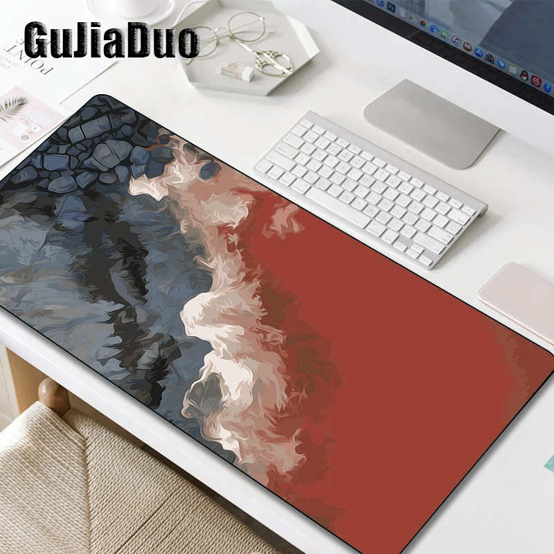 

GuJiaDuo Abstract Mouse Pad XL Natural Rubber Waterproof Non-slip Mouse Pad 800x300 Large Size Art Mousepad Gamer Cabinet Carpet