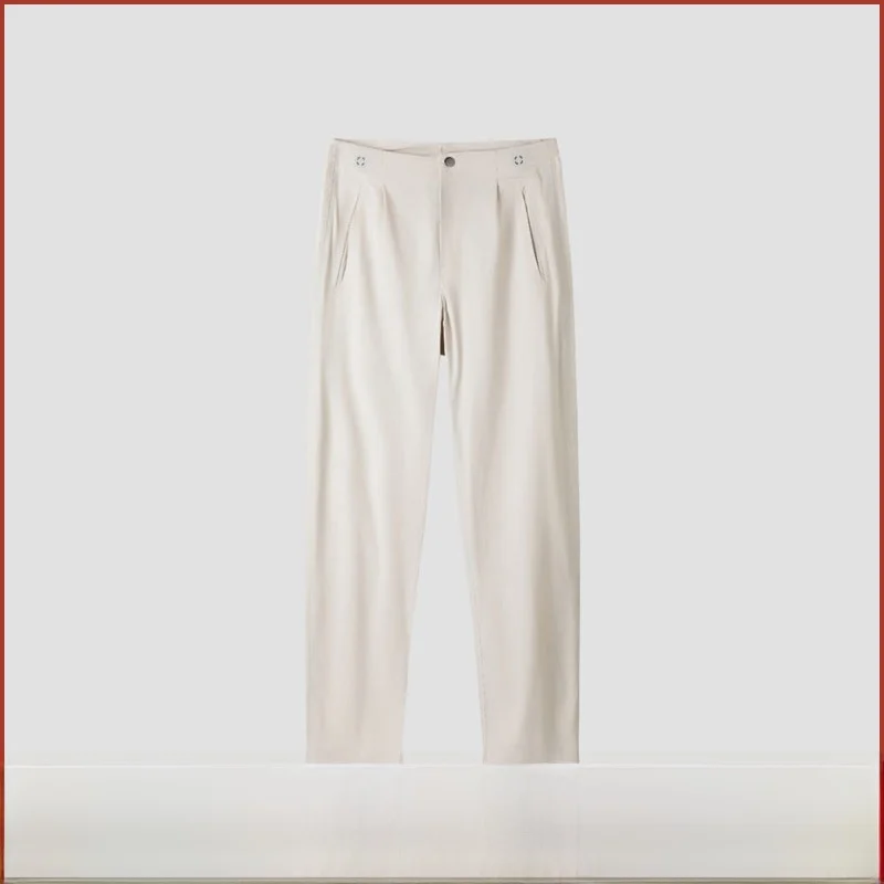 

Брюки высокого класса! Легкие тканые спортивные длинные брюки против морщин, мужские прямые брюки для пеших прогулок и поездок на работу