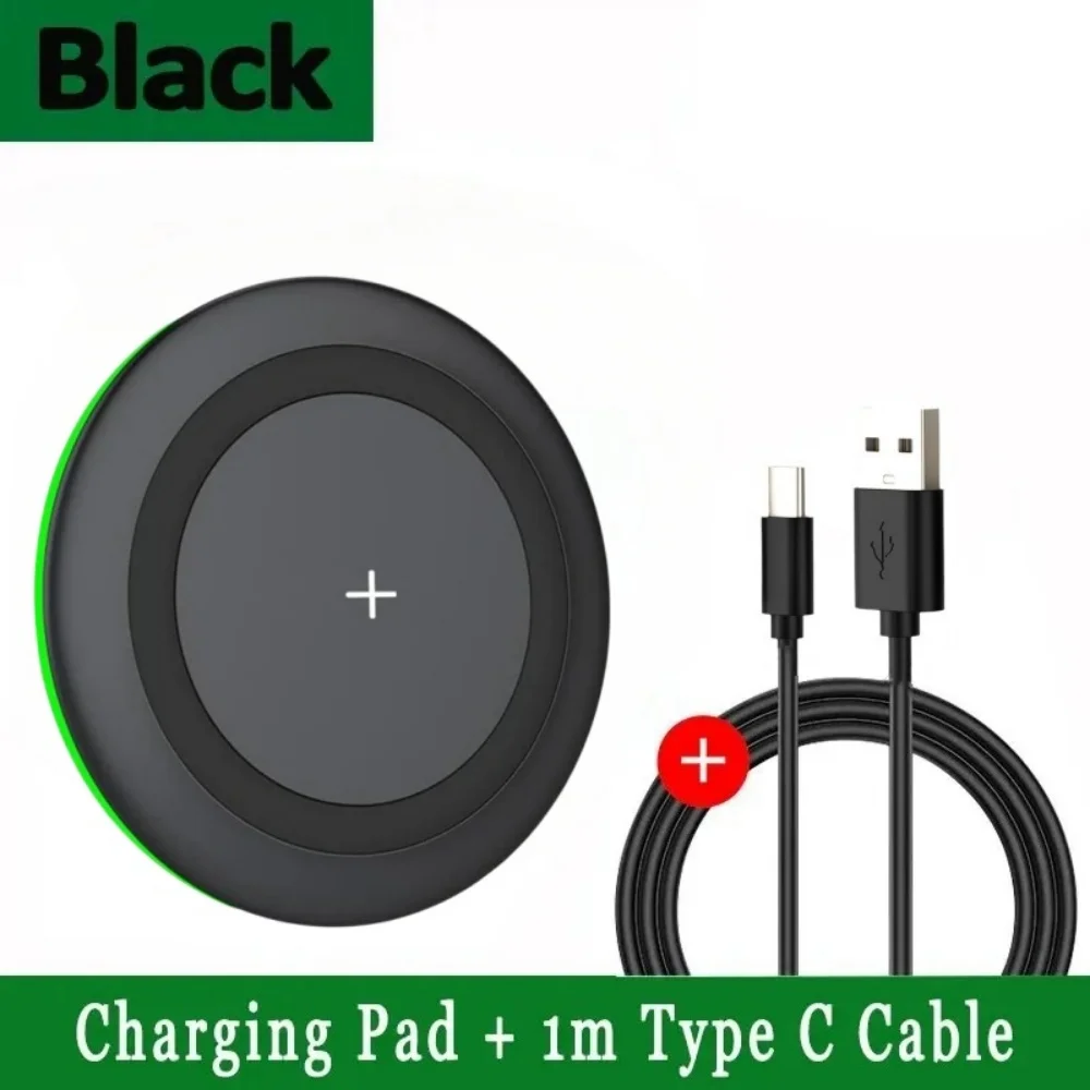 Almohadilla de carga inalámbrica de 15W para iPhone 14, 13, 12, 15 Pro, XS Max, estación de carga inalámbrica rápida de inducción para Samsung, Xiaomi y Huawei