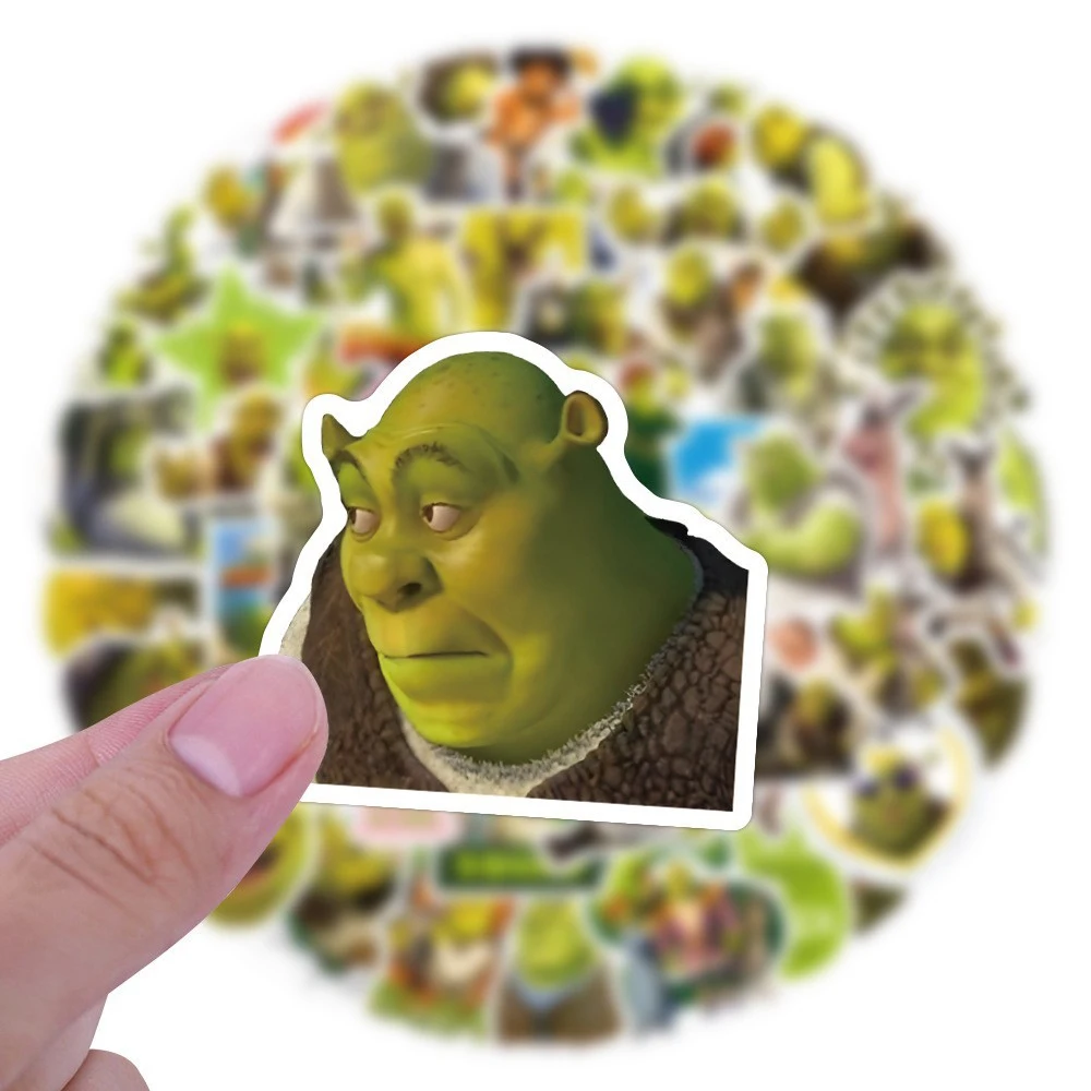 10/30/60/120pcs Fun Comedy Animation Shrek Stickers Cute Cartoon Kids Sticker Toy DIY Phone Suitcase Skateboard Graffiti Decals