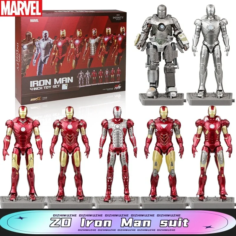 Marvel Iron Man Anime Action Figure, Brinquedos Zd Genuínos, Modelo da Coleção Marvel, Brinquedo Robô Presente, Mk39, Mark2, 1:10, Decoração do Quarto