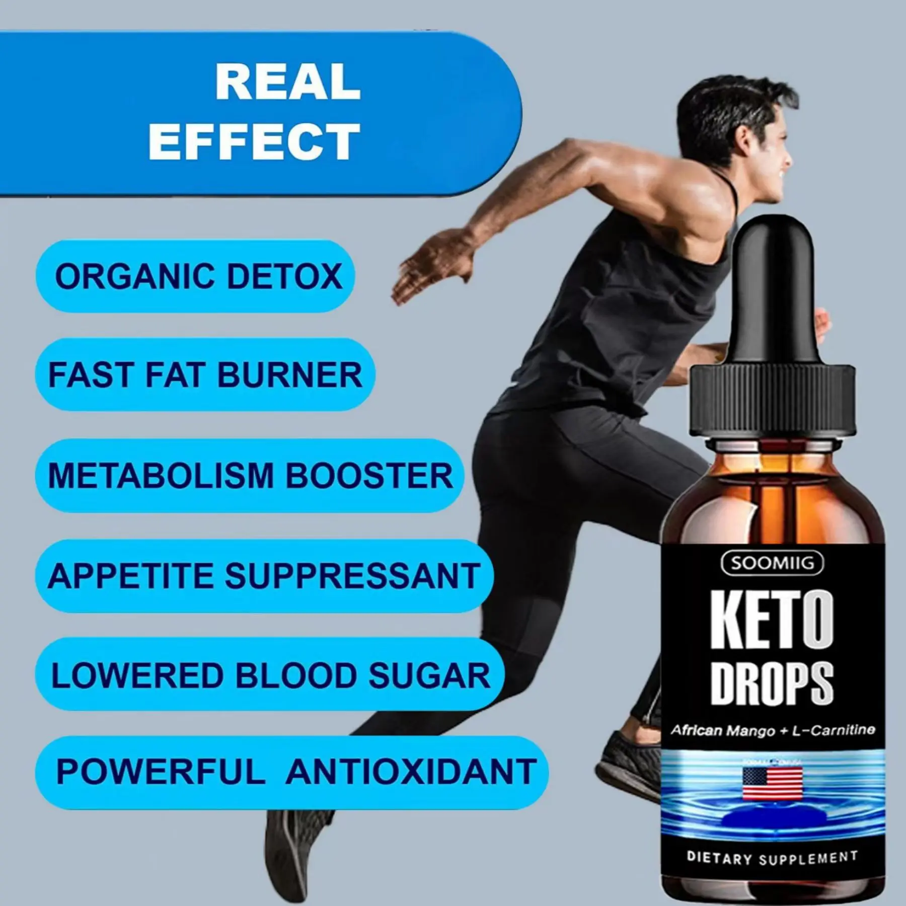 KETO DROPS BURNS FAT INCREASES ENERGY DIETARY SUPPLEMENT Organic detoxification promotes metabolism