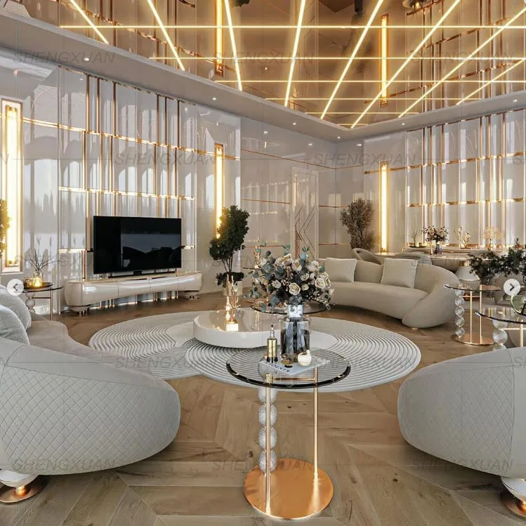 Luxury Design European Style Quality Velvet Fabric Designer Sofa Set Living Room Furniture Genuine Real Leather Sofa Chair