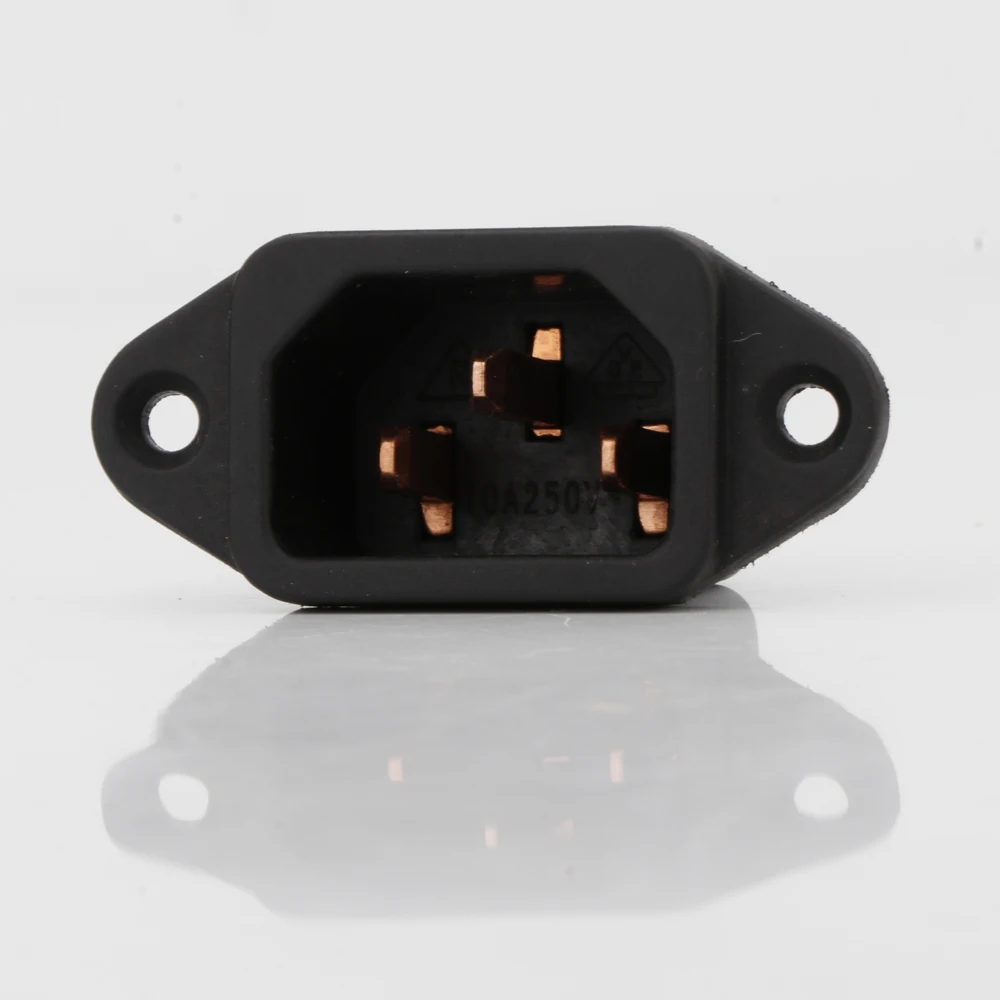 Preffair F101 IEC مدخل المقبس 3-pin ملحومة طبعة الأحمر النحاس HIFI الطاقة MATIHUR التيار المتناوب الأصلي التيار المتناوب 250 فولت 10A IEC أنثى المقبس