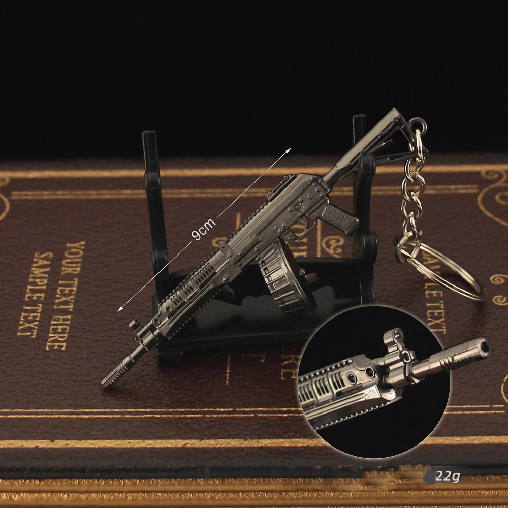 Anime Areha Breakbut Mini Gun Keychain Model AEK PK16 T88 Sniper VSS Shooter Rifle Alloy Backpack Pendant Game Fans Collection