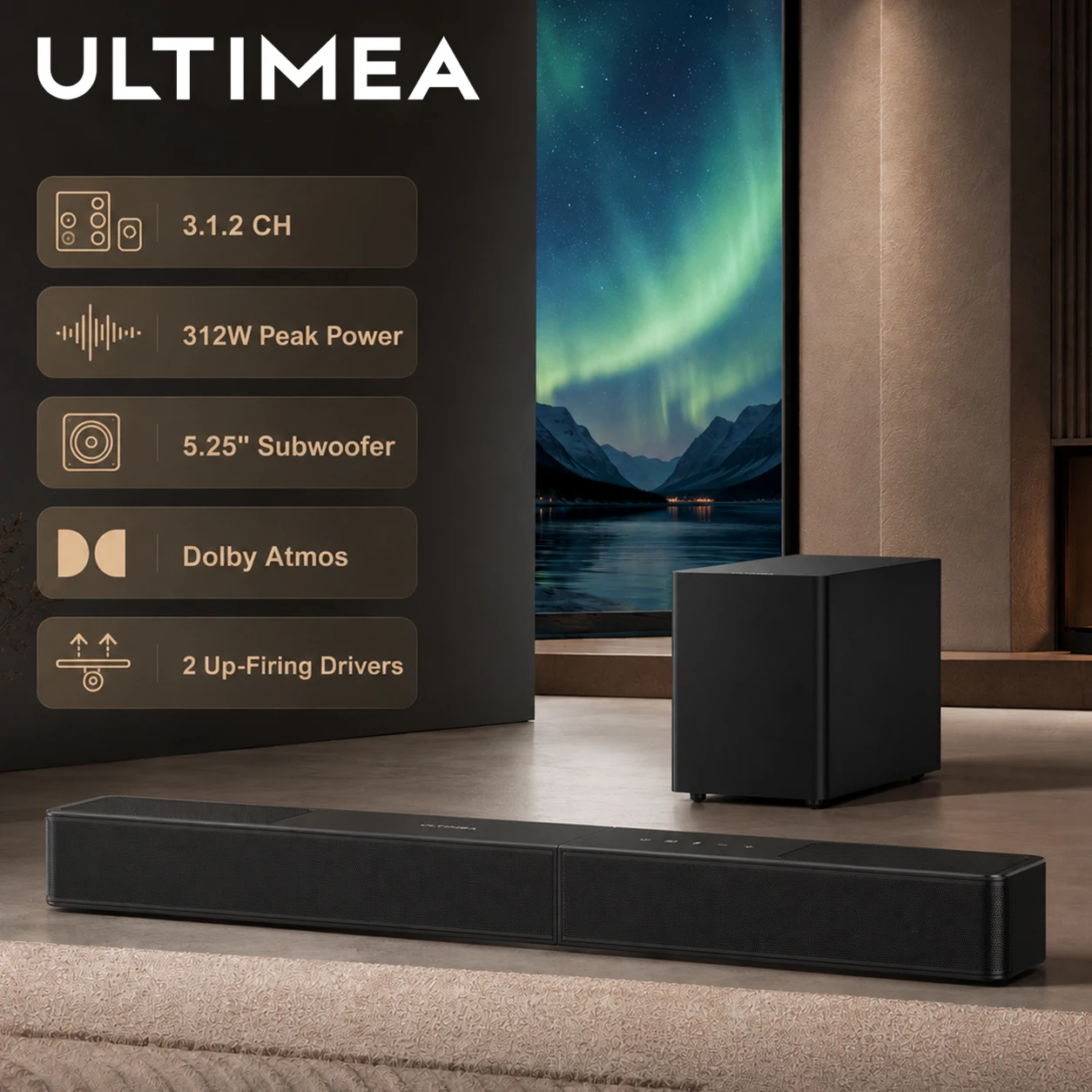 Home Cinema Atmos - مكبر صوت ULTIMEA Poseidon M70 بقوة