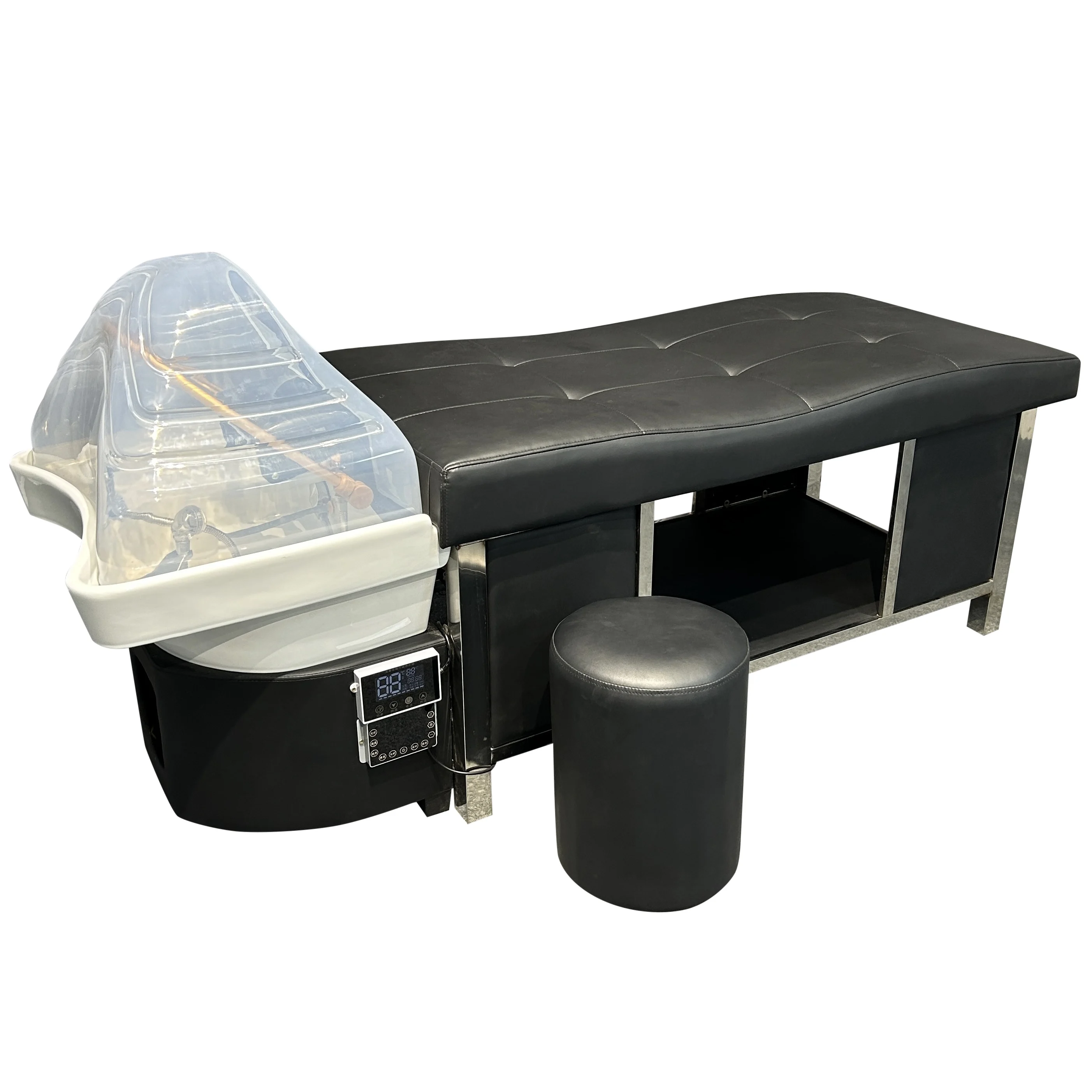 

Modern Design Shampoo Massage Bed With Steam Spa Salon Basin For Hair Spa In Beauty Salons And Barbershops
