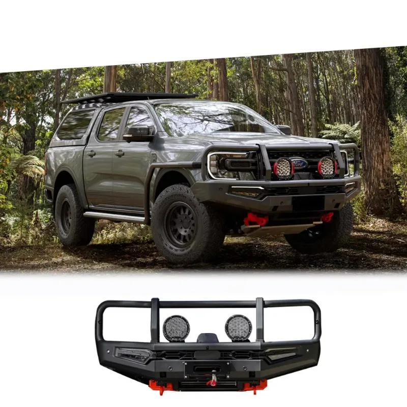 Front Bumper Rear Bumper Lamax 4x4 Off Road Accessory with LED Shackle Bull Bars Steel for FORD RANGER T6 T7 T8 T9