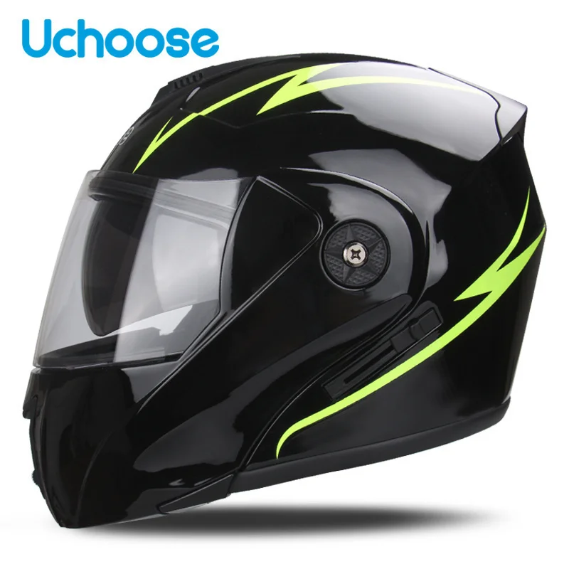 

Modular Flip Helm Cross Section Helmet DOT Flip Up Double Lens Unisex Helmet With Visor Motorcycle Helmet