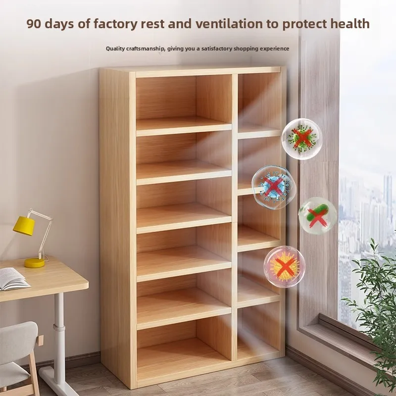 

Firm Bookcase Floor-to-ceiling integrated cabinet Wall-to-wall shelf Living room storage lockersturdy and durable