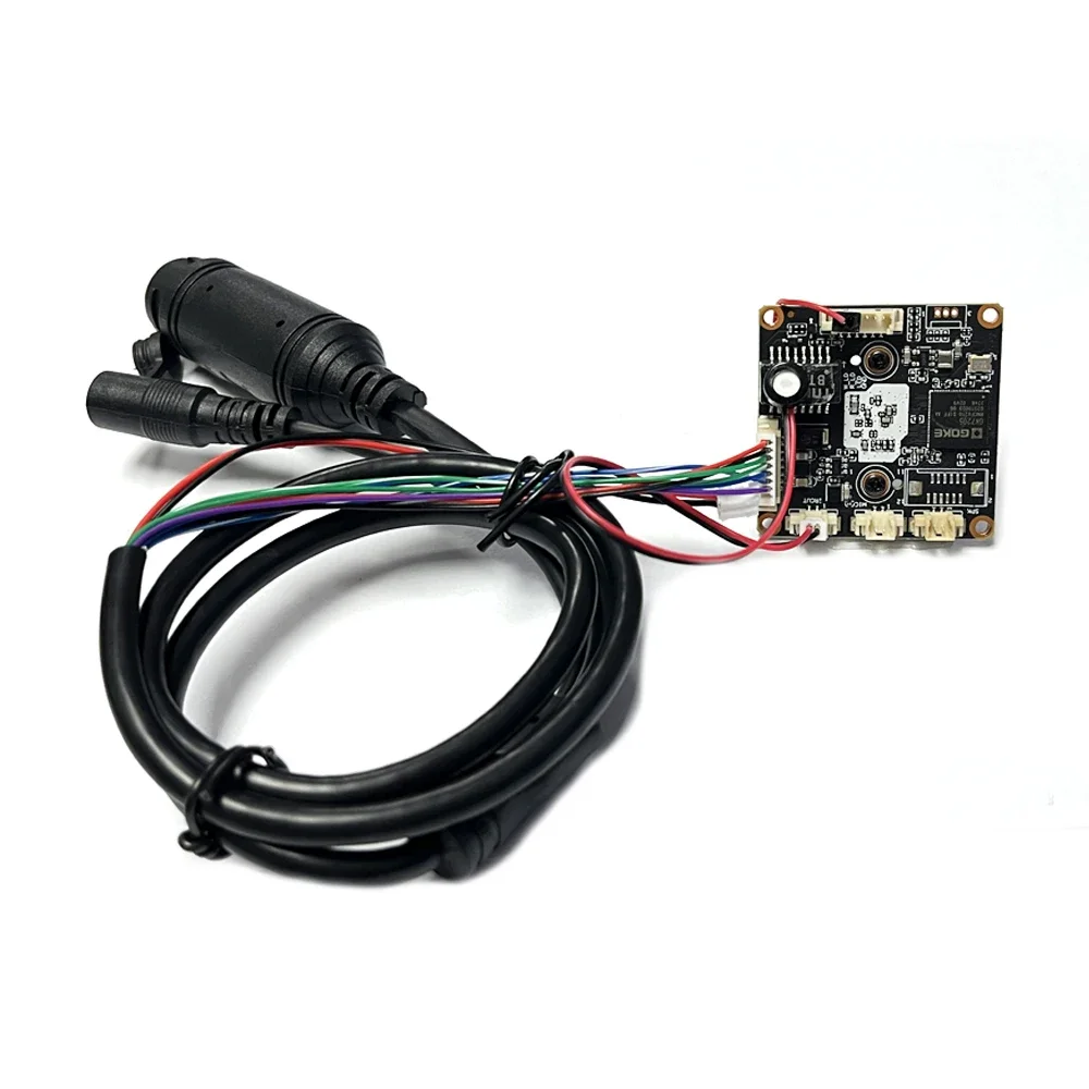 H.265 Onvif DC12V/POE48V XMEYE Cone 2K 4.0MP HD CCTV IP Camera Module Chip Board+Lens+Cable DIY Video Complete Kit Set Audio