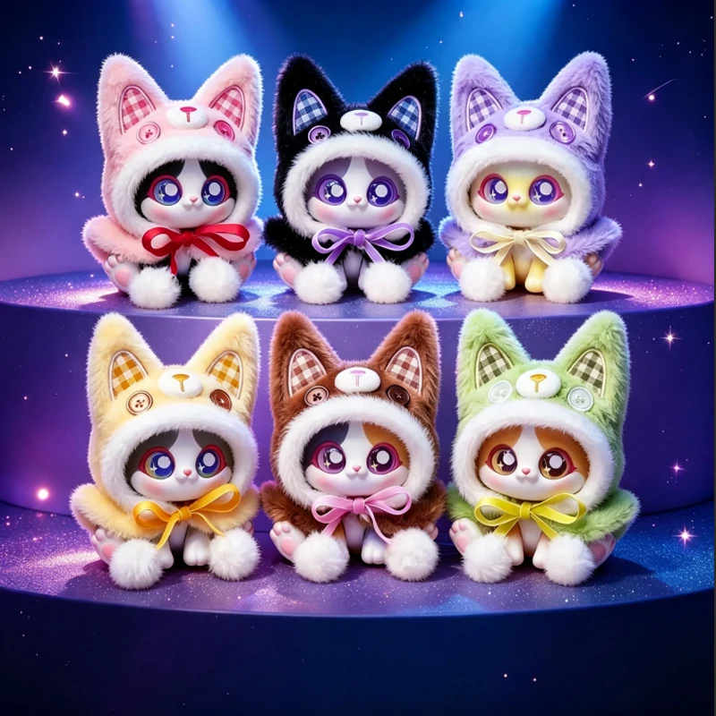 Supergg Picoco V2 Magischer Glücksbringer Katzen-Plüsch-Anhänger Blind Box Serie Abnehmbare Kleidung Niedliche Spielzeuge Mystery Box Geschenke
