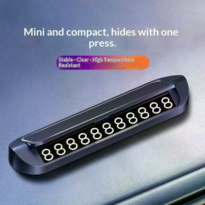 Car Temporary Parking Phone Number Plate One Click Hide Function For Daily Car Parking Use