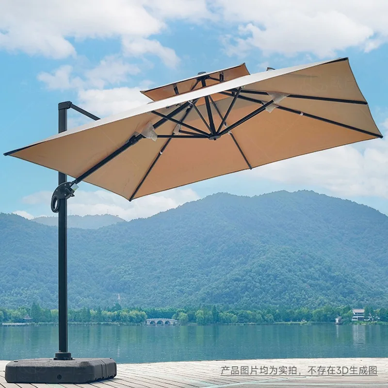 Outdoor Parasol Court Umbrella Terrace Balcony Outdoor Stand Large Sun Umbrella Shed Villa Garden Outdoor Roman Umbrella