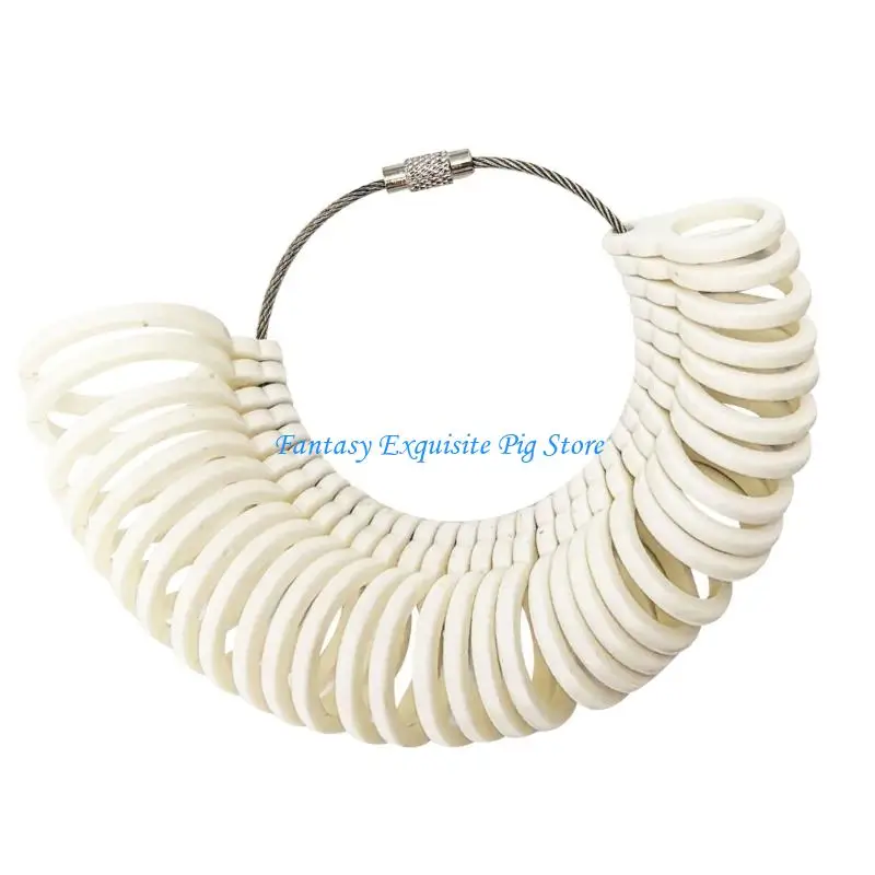 أداة قياس حجم الخاتم الرجعية العملية 5 الألوان المتاحة البلاستيك الملمس إصبع بحجم المحمولة مجوهرات الإكسسوار #3