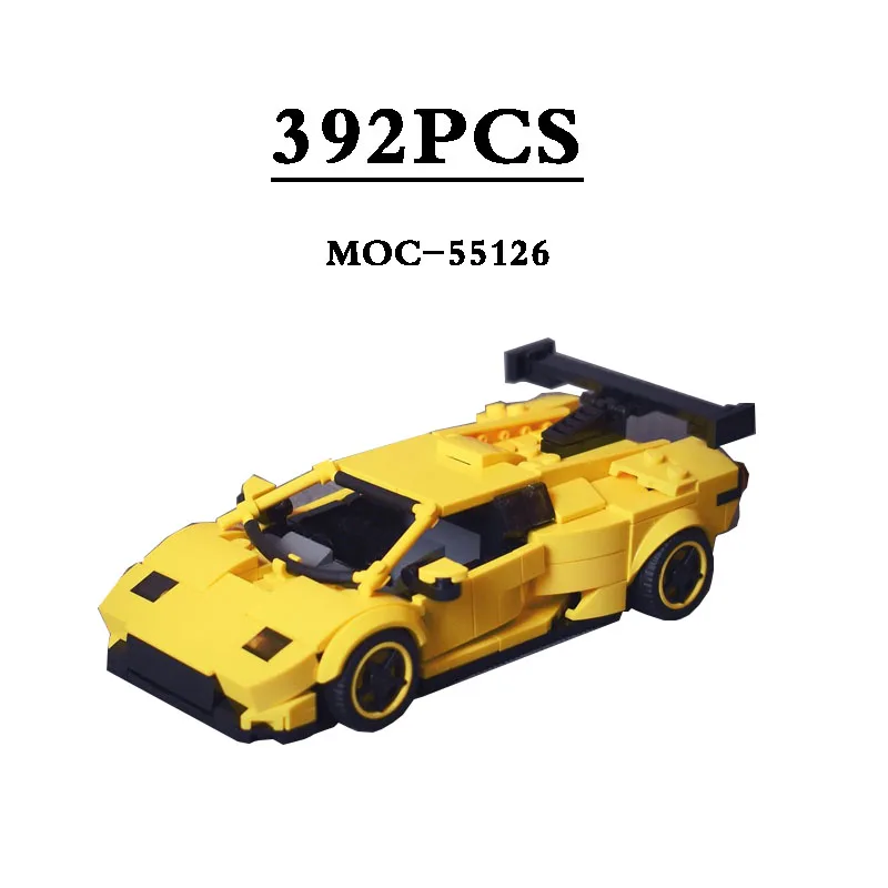 

MOC-55126 Car Diablo GTR Small Particle Assembly Block City Racing Model 392PCS Boy Birthday Gift Christmas Toy Present