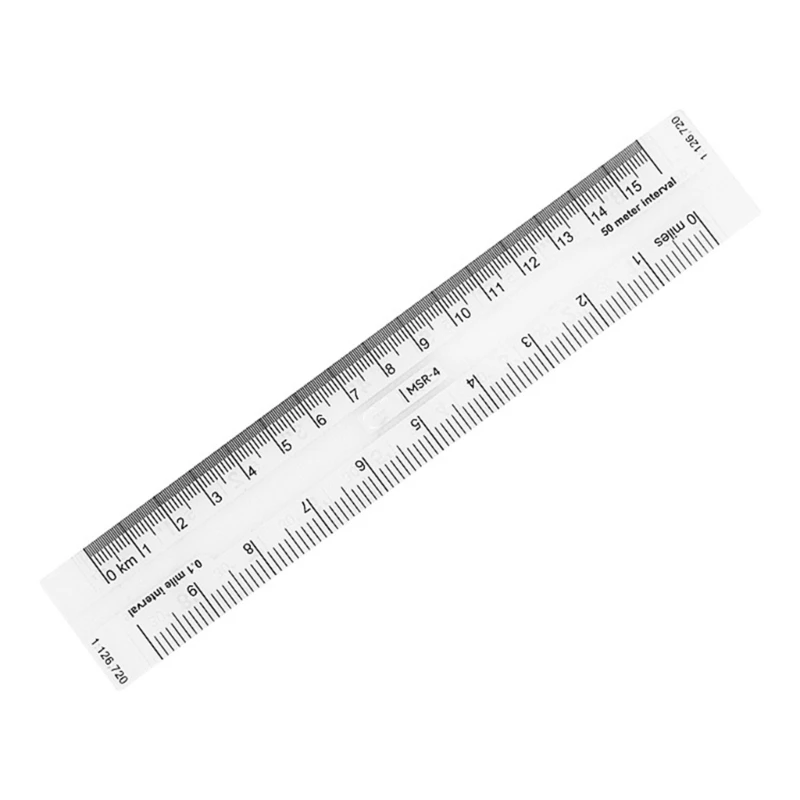 6 inch Military Protractors Coordinate Scale Map Clear Reading and Land Navigations MP-1 Map Scale for Engineering