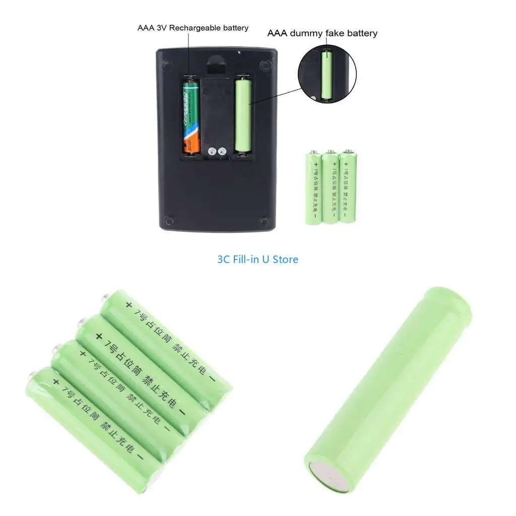 G8TA LR03 AAA Size Dummy Fake Battery Setup for Shell Placeholder Cylinder Conductor