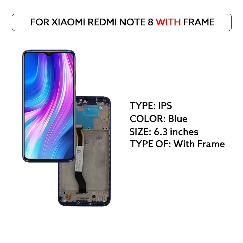 Voor Xiaomi Redmi Note 8 Lcd Touch Screen Digitizer Vergadering M1908C3JH M1908C3JG M1908C3JI Voor Redmi Note 8 Display Onderdelen
