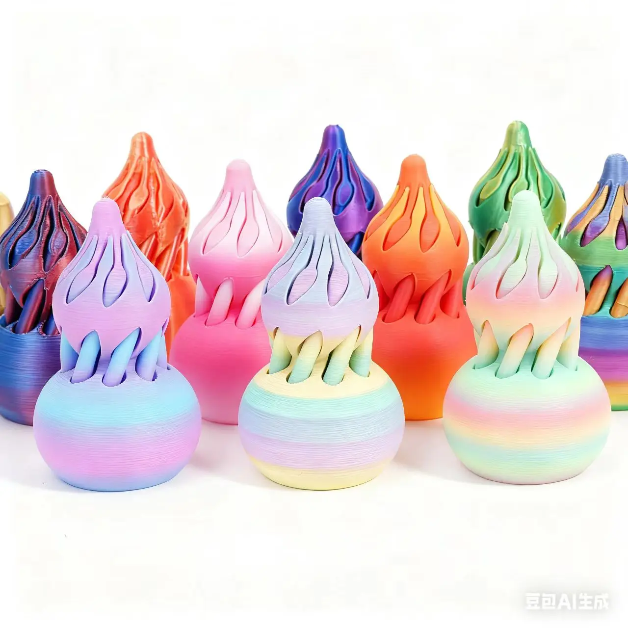 3D Printed Spiral Fidget Toy - Two-Tone Vortex Finger Spin Toy Gift