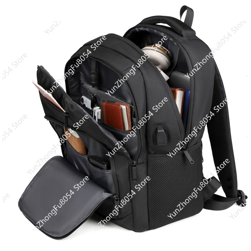 Premium Laptop Backpack Black 1680D Nylon Executive Computer Backpack Waterproof