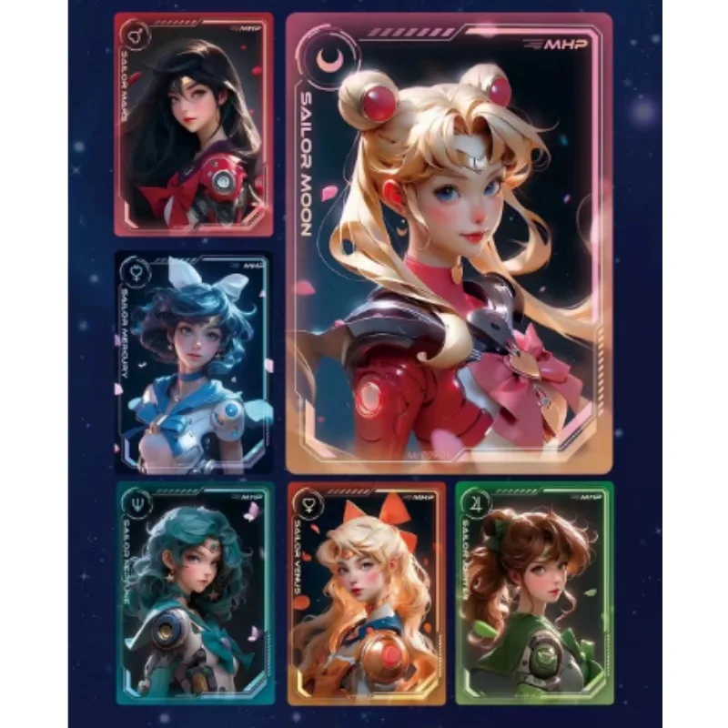 2023 New Anime Sailor Moon Silver Crystal Collection Cards Goddess Story Full Flash Special Edition Cards Children\'s Toys Gifts