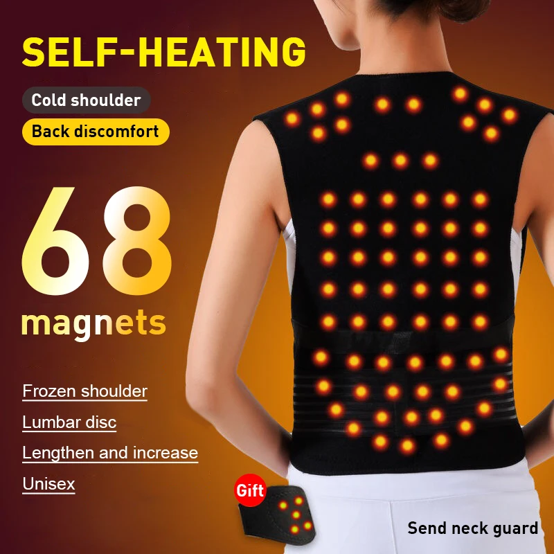 Winter Heated Vest Tourmaline Self Heating Warm Shoulder Pad Magnetic Therapy Waist Back Shoulder Posture Corrector Pain Relief