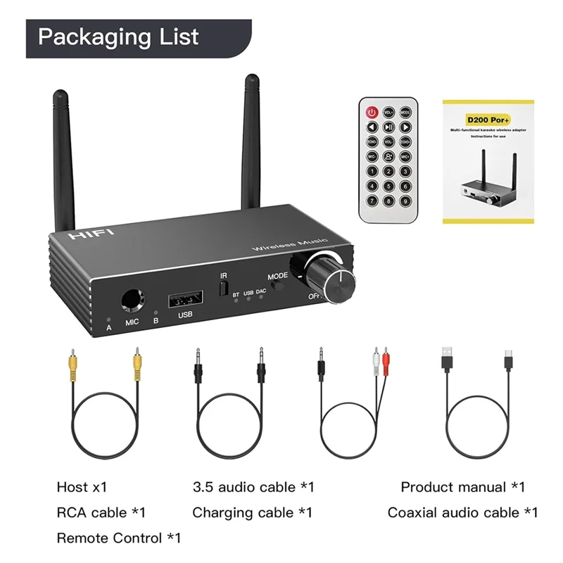 Receptor adaptador de Audio Bluetooth 5,3, transmisor Bluetooth de TV, adaptador de Audio inalámbrico para estéreo/auriculares/altavoz doméstico