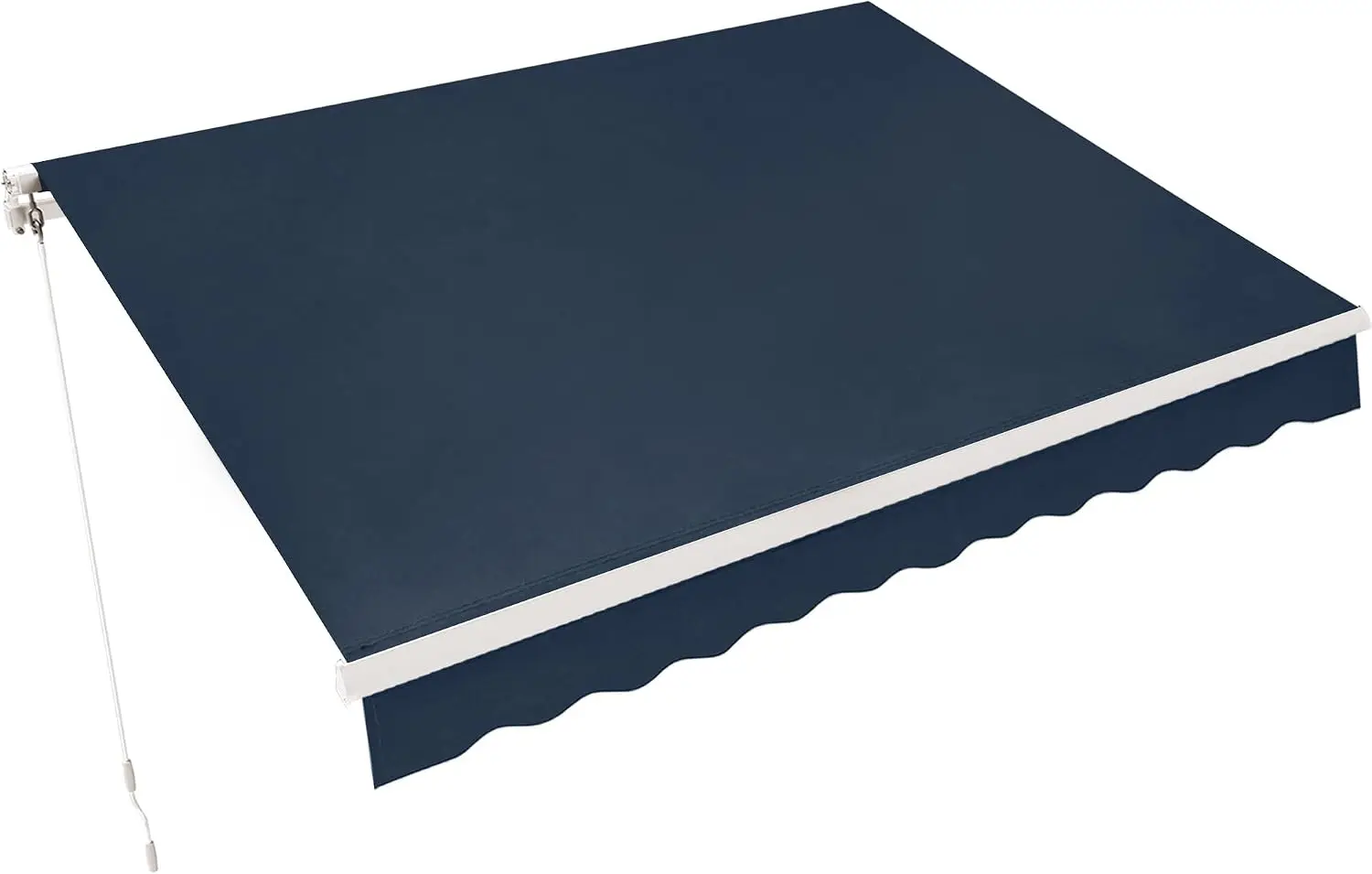 9.9 x 7.8 Feet Manual Retractable Patio Door Window Awning Sunshade Shelter Outdoor Canopy,0810 (Dark Blue, 9.9'(L) x 7.8'(W))