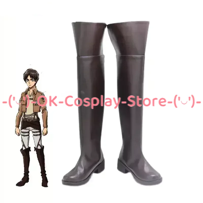 

Eren Jaeger Cosplay Shoes PU Leather Shoes Halloween Carnival Boots Cosplay Props Custom Made