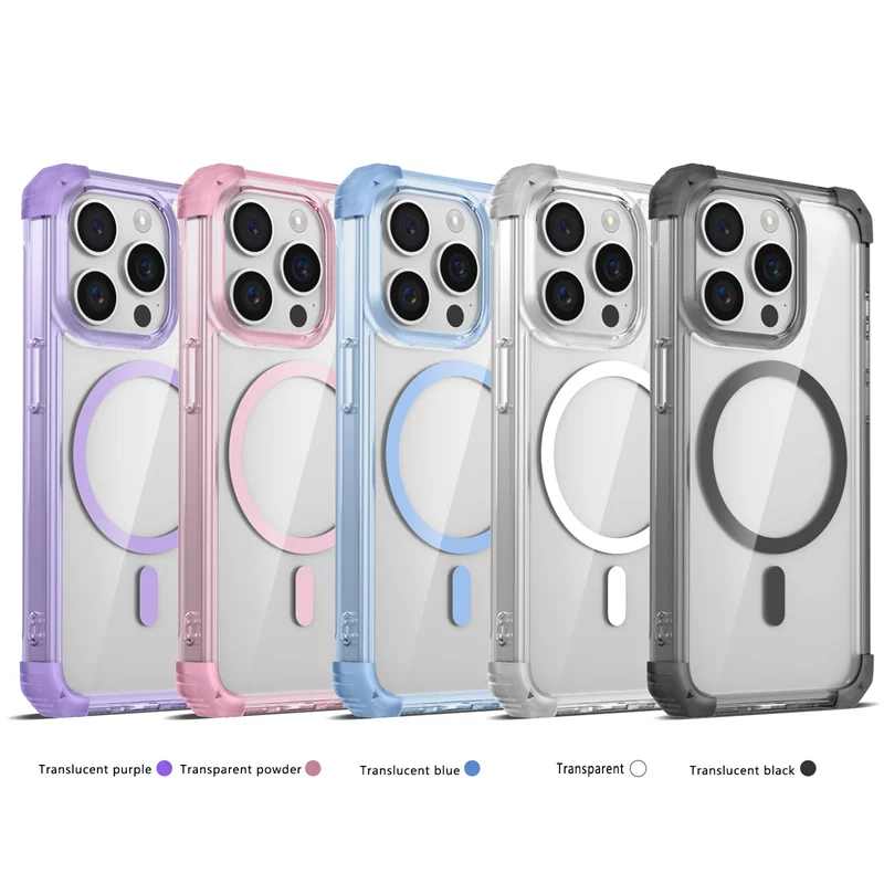 New Magnetic Transparent Phone Case For Apple iPhone 15 14 13 12 11 Pro Max Plus Anti-drop Magsafe Wireless Charge Cover