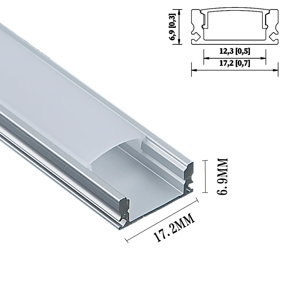 17*7mm (1 szt.) 1m czarny lub srebrny profil o kolorze aluminium do różnych szafek i szaf led strip światła