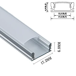 17*7mm (1 szt.) 1m czarny lub srebrny profil o kolorze aluminium do różnych szafek i szaf led strip światła