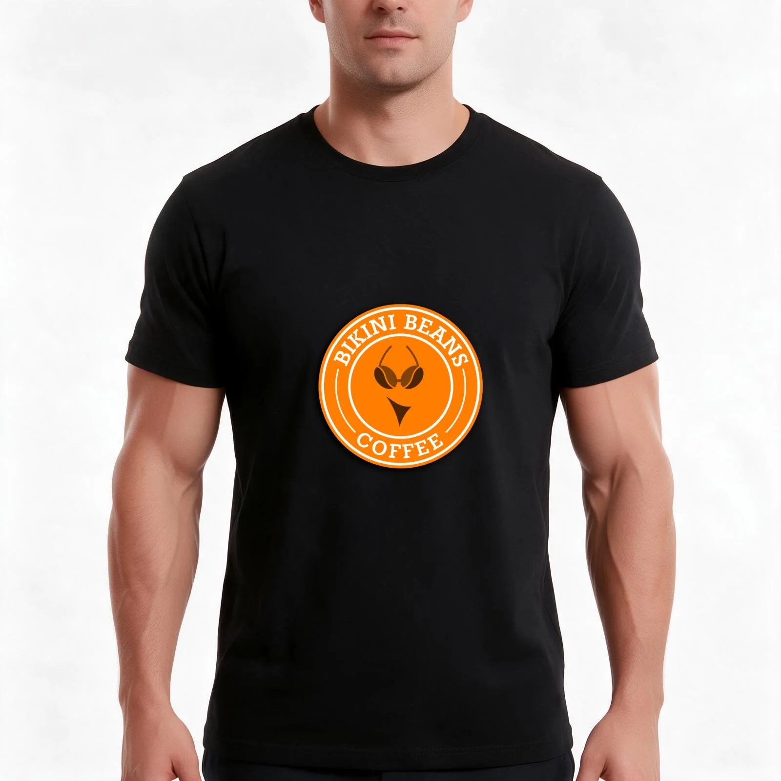 Bikini beans T-Shirt, Summer Casual Cotton Tee, Oversized Streetwear Tops, Vintage Graphic Print, Loose Fit Short Sleeve