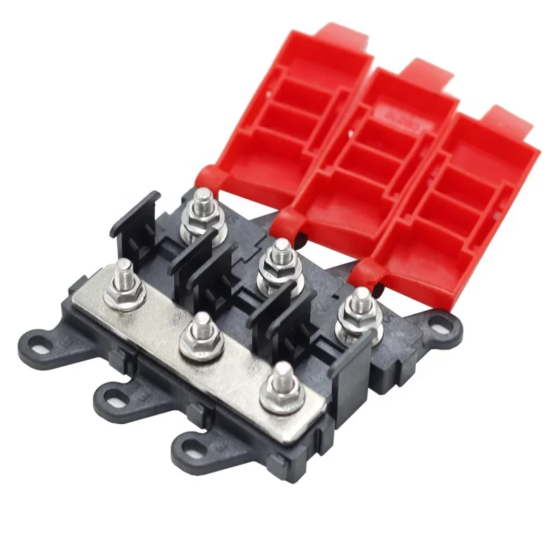 EL DMS -3 3 way Auto building block Fuses Holder ANS Bolt-on Fuses Box 12v for Car Boat RV Automobiles Parts Accessories