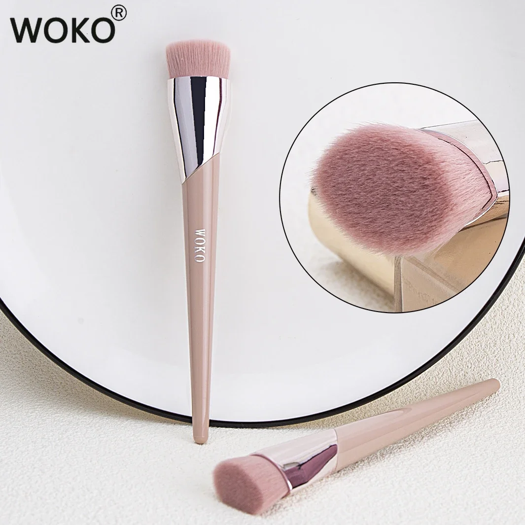 104 Flat Top Contour Brush Face Contour Powder Foundation Brush Liquid BB Cream Blending Makeup Brush Flat Contour Makeup Tool