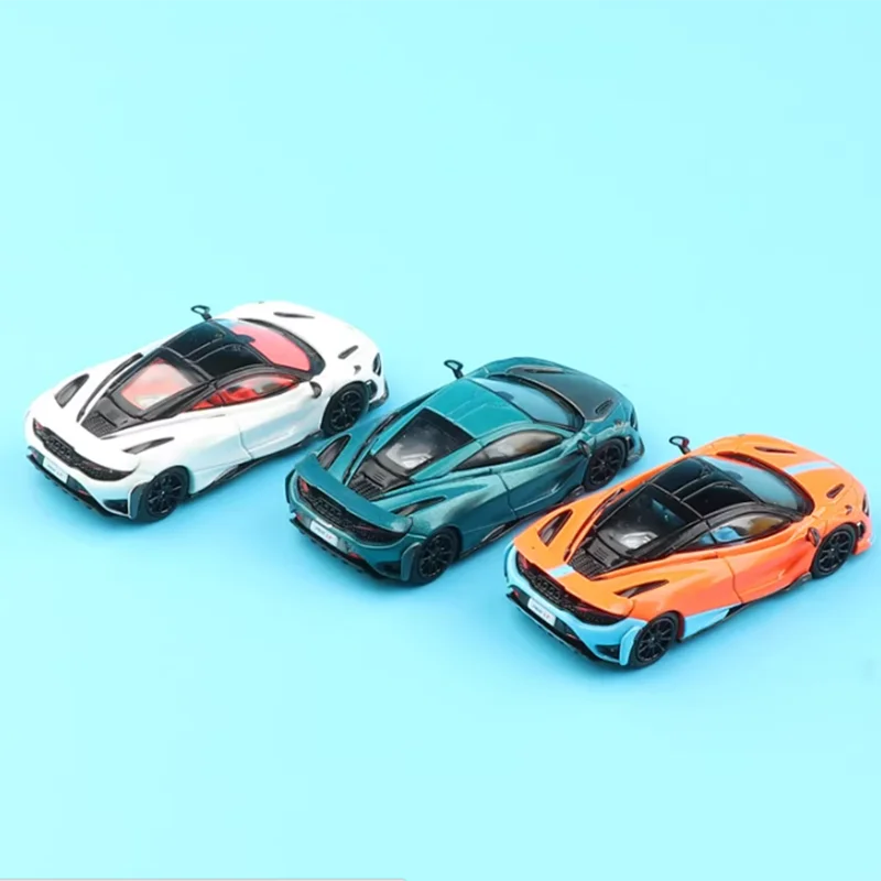 MASDI 1: 64 McLaren 765LT Alloy Car Model Iron Bottom Rubber Tire Simulation Car Model Collection Decoration