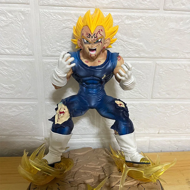 28cm Dragon Ball Z Majin Vegeta Anime Figure Self Destruction Vegeta Figures Statue Figurine Pvc Model Toy Doll Collectible Gift