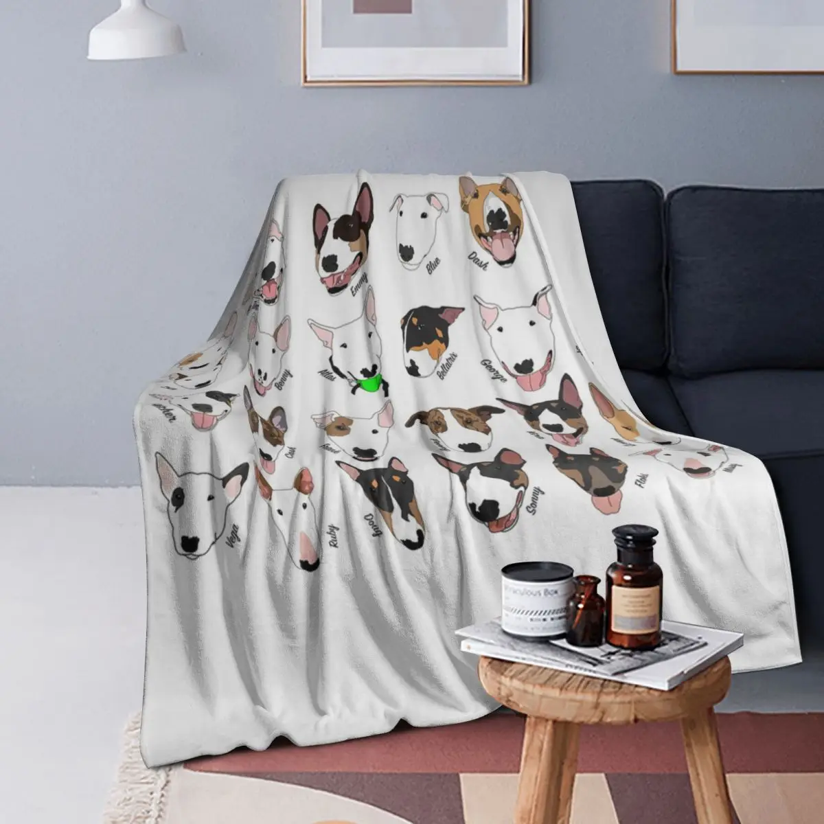 

Одеяло для клуба бультерьера Glasgow, мягкое теплое фланелевое одеяло, плюшевое одеяло для кровати, гостиной, пикника, путешествия, домашний диван