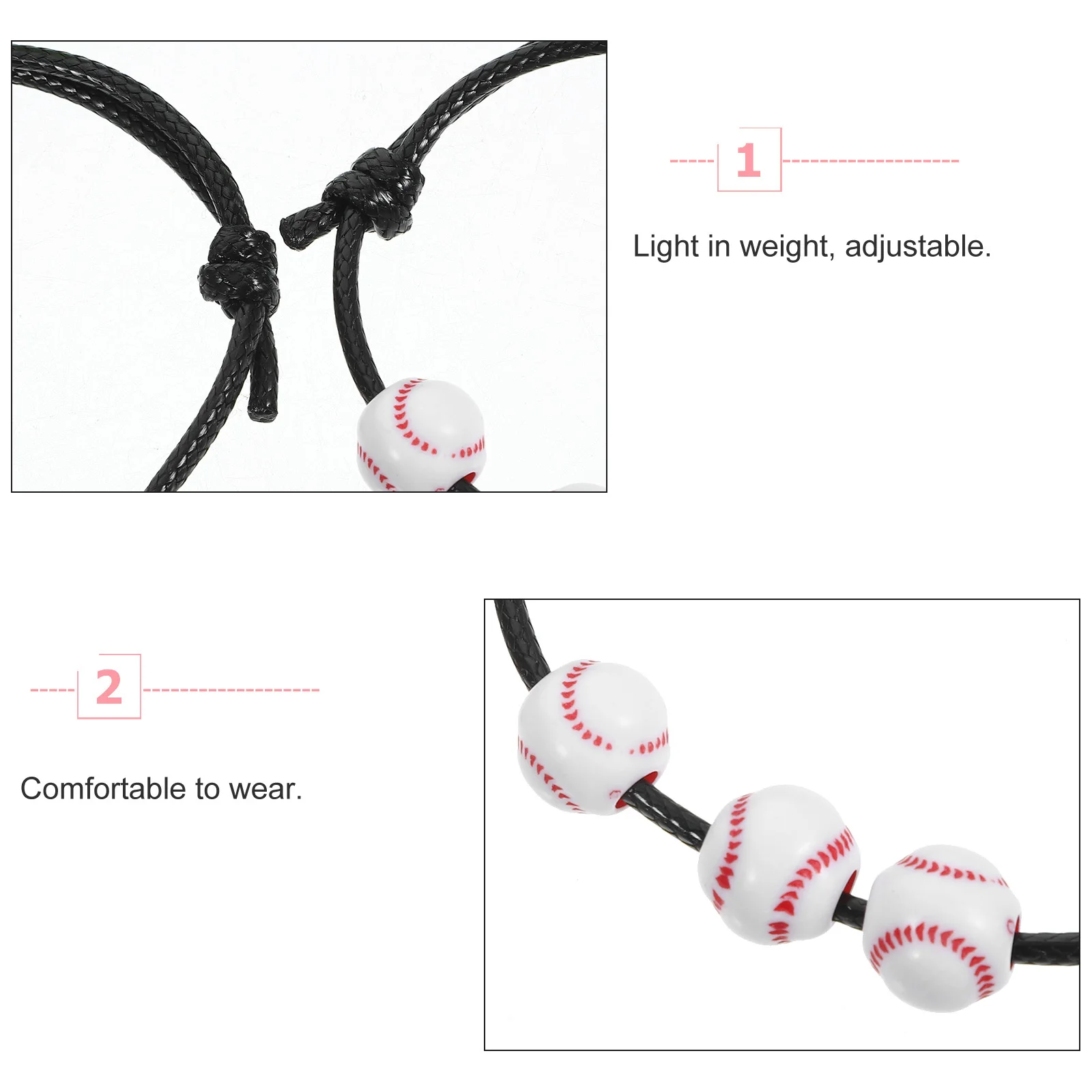 10Pcs Sports Ball Bracelet Stylish Adjustable Sports Themed Wristband Party Beach Christmas Accessories Trendy Gift for