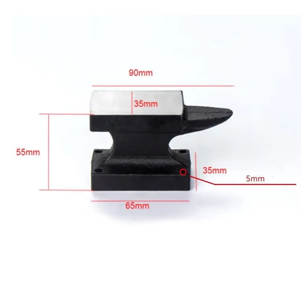 1set Compact Cast Iron For Anvil Wooden Hammer Set Dual-Sided For Anvil Ball Peen Hammer For Jewelry Crafting & DIY