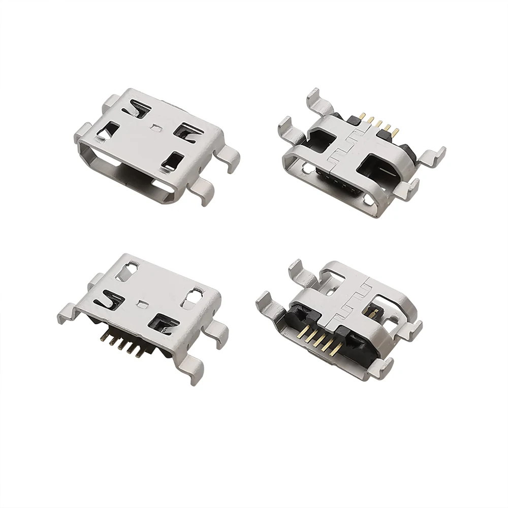 Micro USB B-Type Female 5Pin 0.8mm USB Jack Connector For Mobile Phone Micro USB Jack Connectors 10/20/50/100pcs