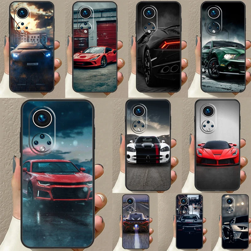 Cool Sports Car For Huawei P20 P30 P40 P60 Pro P Smart Nova 9 5T Honor 70 90 50 Magic5 Lite X7a X9a X8a Case