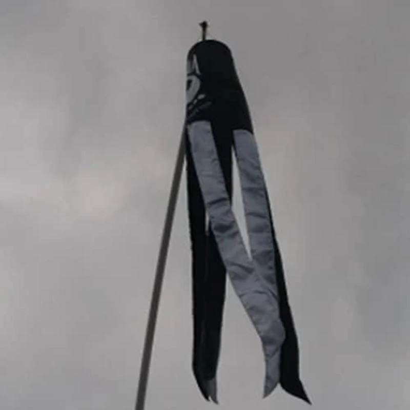 Halloween Ghost Windpipe Flag Ghost Windsock Waterproof Outdoor Hanging Decorations Halloween-Themed Holiday Windsock Durable