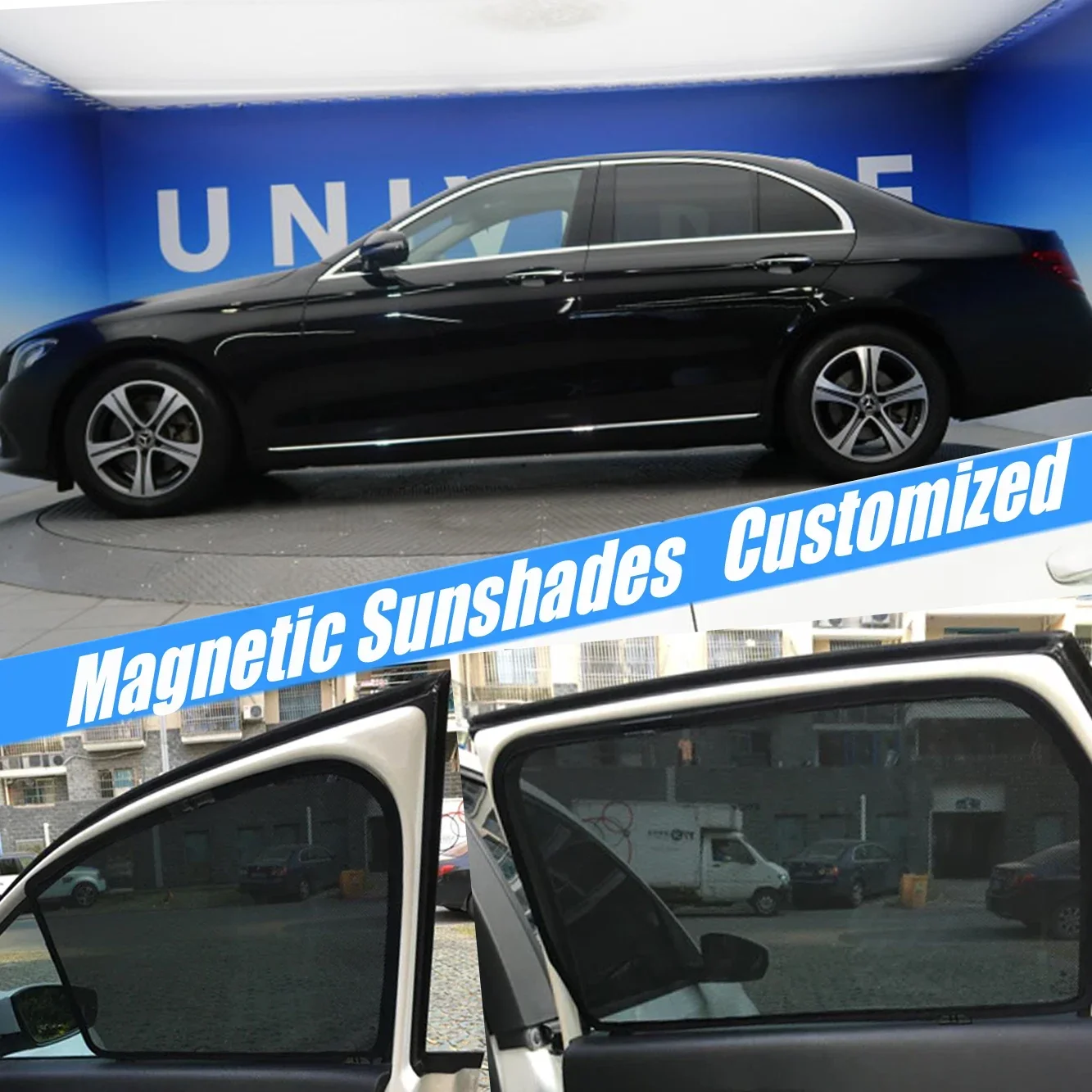 

Magnetic Sunshade Shield Windshield Curtain Sun Shades Accessories For Mercedes Benz E-Class W213 S213 E450 E300 E220d 2016-2023