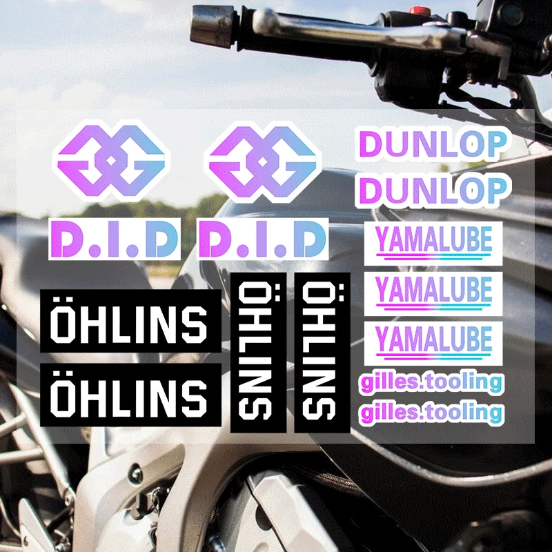 R-reflective-e cartão adesivos nova motocicleta adesivo tanque decalque logotipo emblema de ouro decoração à prova dwaterproof água