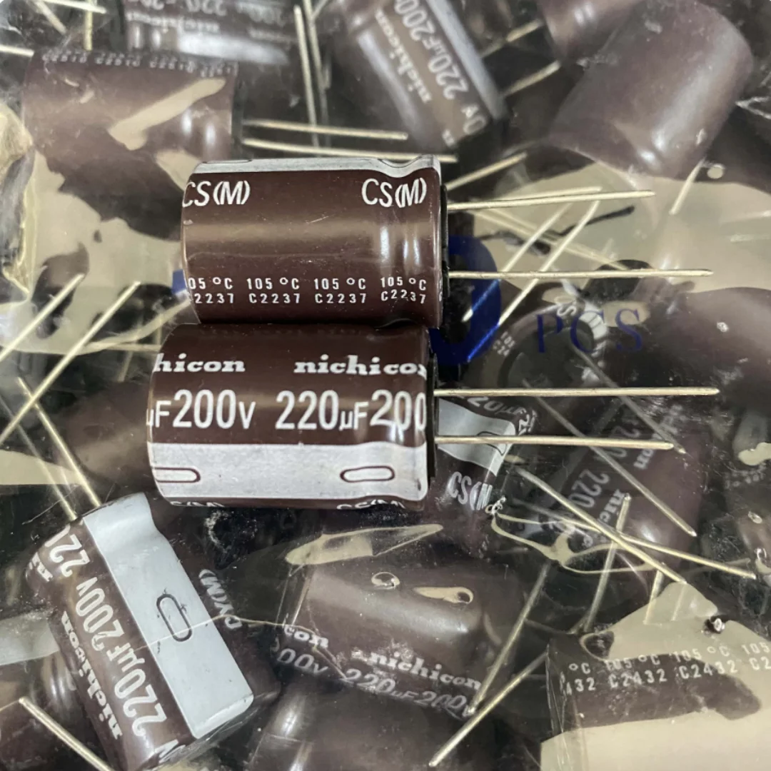 Brand new original Nichicon direct-in-line aluminum electrolytic capacitor 200V220UF 18*25, high frequency and low resistance
